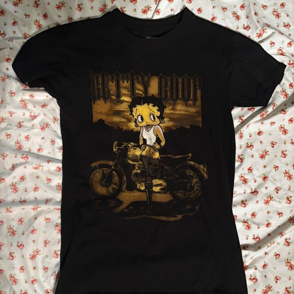 Betty Boop riding motorcycle- Y2K